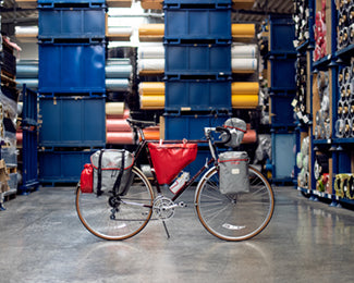 Bike standing in warehouse