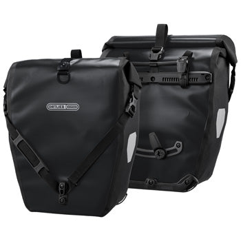 Two black bike bags